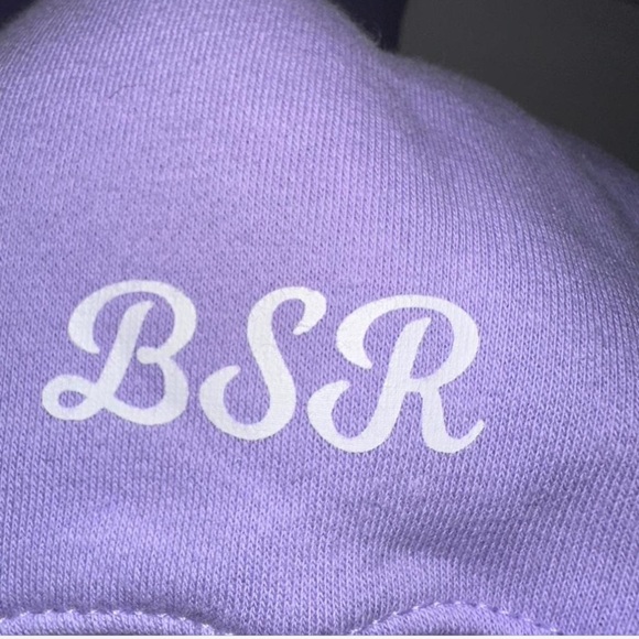 Purple Hoodie with Bear Graphic - Picture 2 of 2